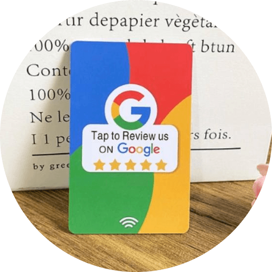 NFC Card colourful for Google reviews tap card NFC Card colourful for Google reviews tap card